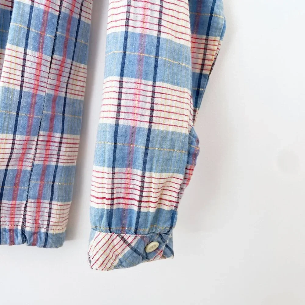 Think Positive Vintage Cotton Gauze Striped Pullover XS/S - Picture 8 of 16